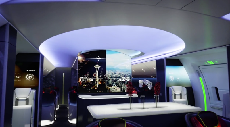 Illustration for article titled Boeing Wants to Turn the Interiors of Its Planes Into Giant Screens